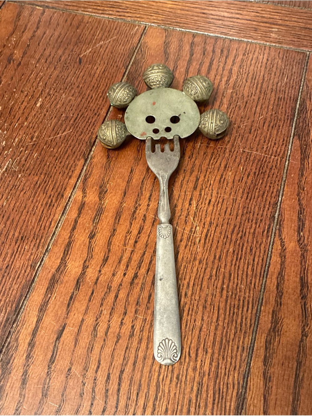 Briana Kaufmann Skull/Death Rattle Sculpture Recycled Metal Folk Art Unique Rare